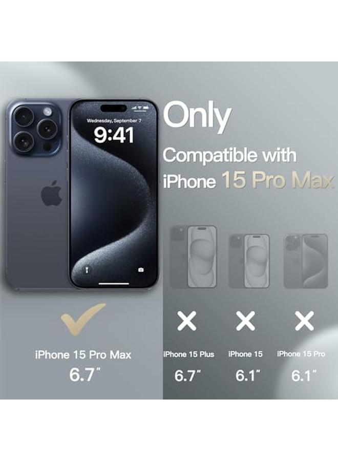 جي تيك جراب نحيف لهاتف Iphone 15 Pro Max مقاس 6.7 بوصة مع حماية كاملة لعدسة الكاميرا، جراب هاتف واقٍ خفيف الوزن للغاية بلمسة نهائية غير لامعة بسيط من التيتانيوم الأزرق - Image 2