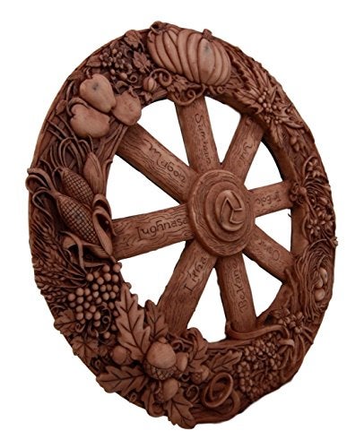 Ebros Gift Ebros The Sabbats Wheel of The Year Wall Plaque Featuring Eight Pagan Festivals Sabbats By Maxine Miller - Image 2