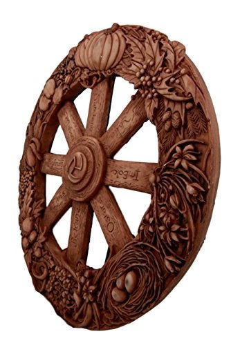 Ebros Gift Ebros The Sabbats Wheel of The Year Wall Plaque Featuring Eight Pagan Festivals Sabbats By Maxine Miller - Image 3