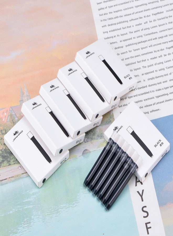 Wikult Jinhao 10 Fountain Pen Ink Cartridges Black Color, Set of 36 Ink Cartridge Refill, 5.5mm Bore Diameter, Compatible with Majohn A1 A2 - Image 5