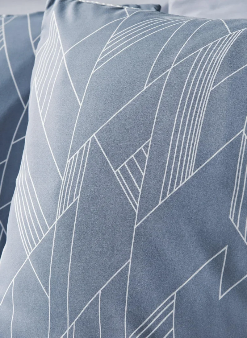 Matalan Blue Chevron Duvet Set