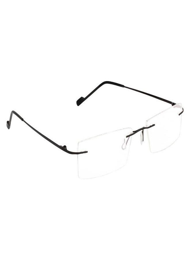 Redex Rimless Rectangle Optical Premium Reading Glasses For Men And Women Reading Power Glasses For Men & Women (Black, +1.50) - Image 3