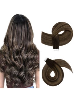 SEGO Ego Tape In Hair Extensions Human Hair 20Pcs 50G/Pack Tape In Remy Human Hair Extensions Hair Extensions Straight Seamless For Women 14/16/18/20/22 Inches  - Image 2