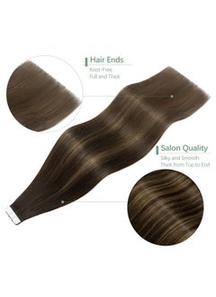 SEGO Ego Tape In Hair Extensions Human Hair 20Pcs 50G/Pack Tape In Remy Human Hair Extensions Hair Extensions Straight Seamless For Women 14/16/18/20/22 Inches  - Image 4