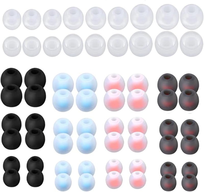 Black Silicone Earbud Tips Replacement 18 Pair Small Large Noise Blocking For Various Headphones - Image 4