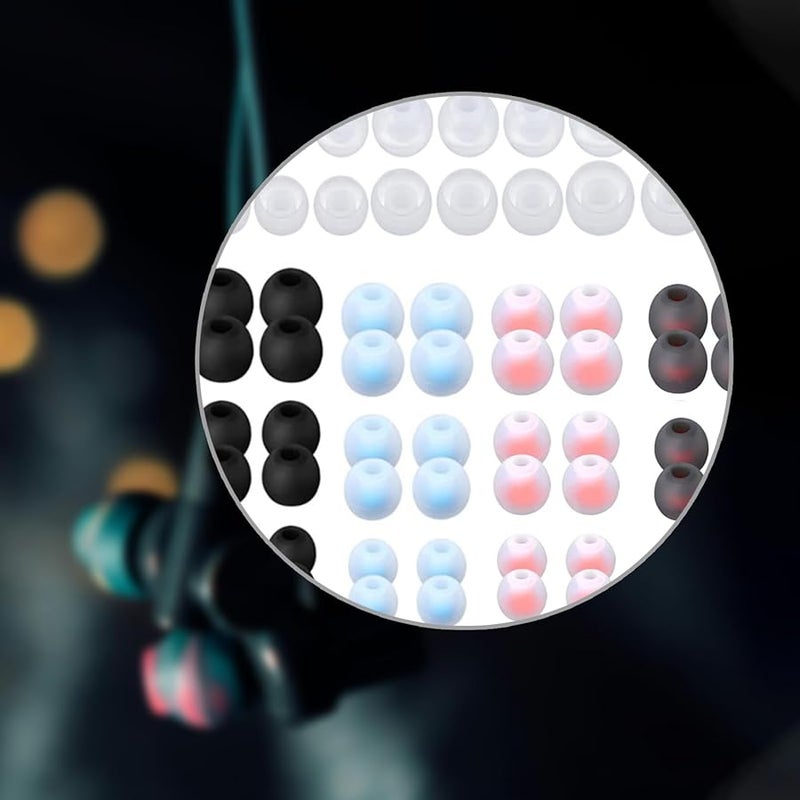 Black Silicone Earbud Tips Replacement 18 Pair Small Large Noise Blocking For Various Headphones - Image 5