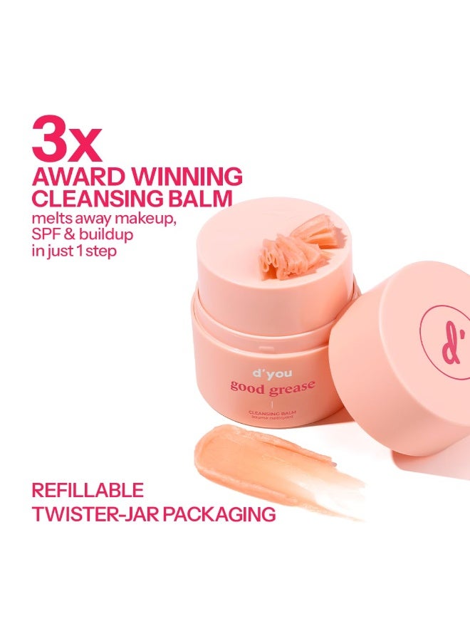 d'you d’you Good Grease Cleansing Balm – Melt-Away Makeup & Sunscreen, Deep Pore Cleanser, 50 ml, Cruelty-Free, Refillable Packaging - Image 2