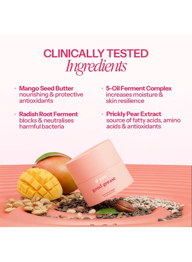 d'you d’you Good Grease Cleansing Balm – Melt-Away Makeup & Sunscreen, Deep Pore Cleanser, 50 ml, Cruelty-Free, Refillable Packaging - Image 3