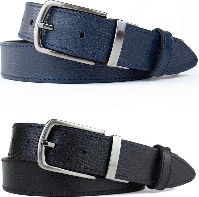 Gayış Double-Sided Rotating Buckle Genuine Leather 3.5cm Classic Men's Belt