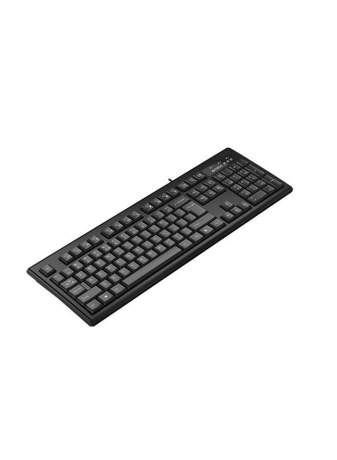 A4tech Wk-100 Wired Keyboard, Office Typing Membrane Keyboard, Laptop External Desktop Computer Universal Keyboard, 104 Keys, Usb Interface, Black - Image 4