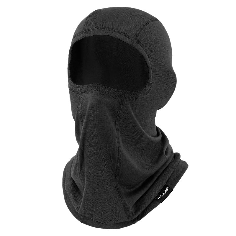 Fullsheild Merino Wool Balaclava Winter Ski Mask for Men & Women Breathable Balaclava Face Mask Cold Weather Gear for Snowboarding Skiing Black - Image 1