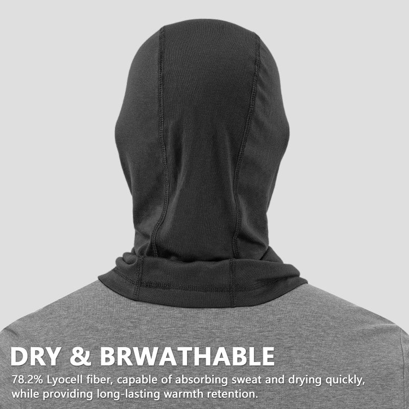 Fullsheild Merino Wool Balaclava Winter Ski Mask for Men & Women Breathable Balaclava Face Mask Cold Weather Gear for Snowboarding Skiing Black - Image 4