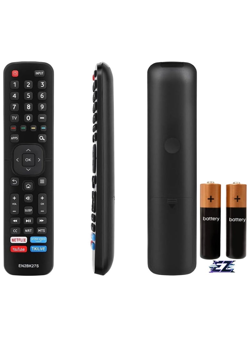 ELTRAZONE New Replacement Remote Control EN2BK27S for Sharp Hisense LCD LED Smart TV with Netflix Prime Video YouTube Teklife Shortcut Buttons with battery - Image 1