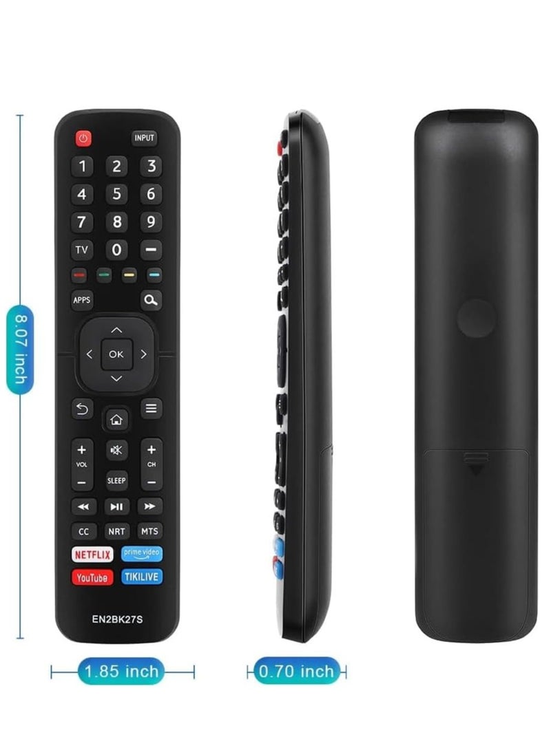 ELTRAZONE New Replacement Remote Control EN2BK27S for Sharp Hisense LCD LED Smart TV with Netflix Prime Video YouTube Teklife Shortcut Buttons with battery - Image 4