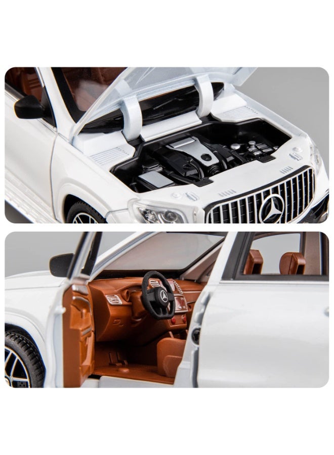 حديقة الألعاب محاكاة سيارة مرسيدس بنز بمقياس ١:٢٤ - سيارة لعبة مصبوبة من سبائك الزنك قابلة للسحب للخلف مع إضاءة وصوت | أبواب قابلة للفتح - Image 4