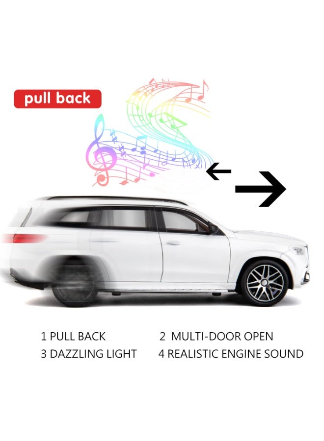 حديقة الألعاب محاكاة سيارة مرسيدس بنز بمقياس ١:٢٤ - سيارة لعبة مصبوبة من سبائك الزنك قابلة للسحب للخلف مع إضاءة وصوت | أبواب قابلة للفتح - Image 3