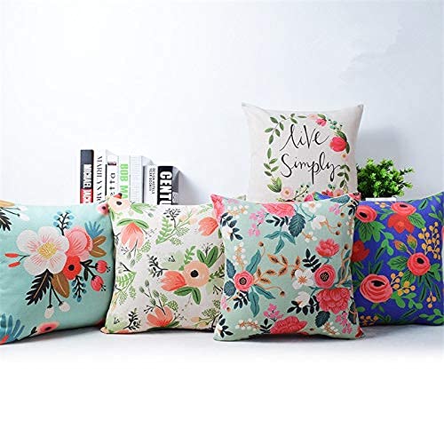 A CUBE LUXURY SOLUTIONS A CUBE LUXURY SOLUTIONS Design Cushion Cover Set of 5 16x16 Inches Green  - Image 1