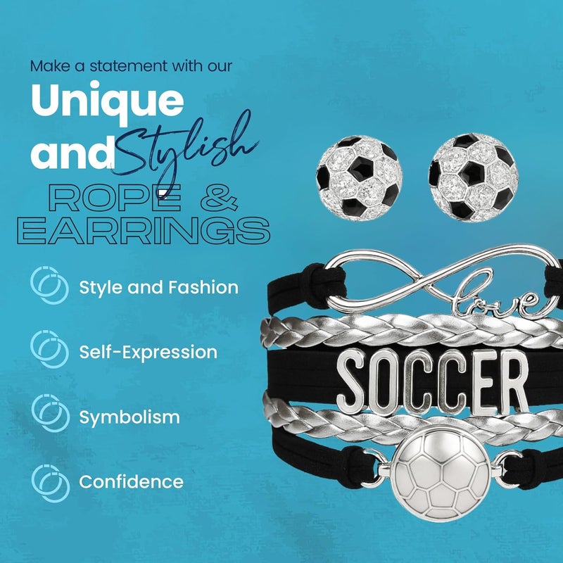 Infinity Collection Sportybella - Soccer Charm Bracelet, Adjustable Bracelet Gift for Players and the Team - Image 4