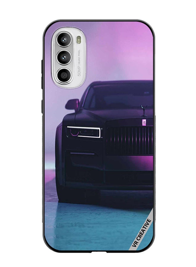 VR CREATIVE غطاء حماية لهاتف موتورولا موتو G82 بتصميم رولز رويس متعدد الألوان - Image 1