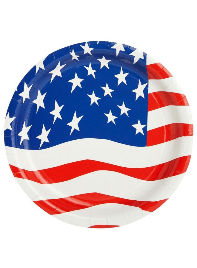 Juvale 144 Piece Patriotic Party Supplies, American Flag Plates, Napkins, Cups, Cutlery for 4th of July, Memorial Day Decorations for American Themed Party, Citizenship Party (Serves 24)  - Image 4