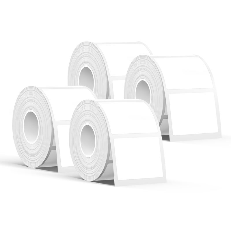 SUPVAN T50M Series Label Maker Tape, 4 Rolls 1.57'' Ã— 1.18'' (40mm Ã— 30mm) 250 Labels/Roll Genuine Laminated Thermal Label Tape, Waterproof Oilproof Highly Adhesive Auto Detect Labels, Black on White - Image 1