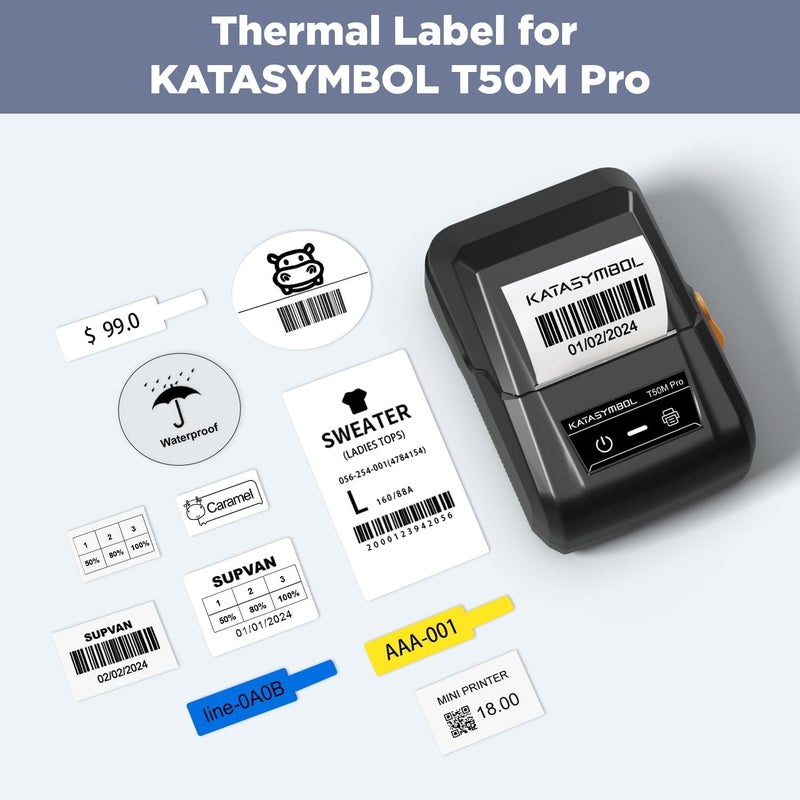 SUPVAN T50M Series Label Maker Tape, 4 Rolls 1.57'' Ã— 1.18'' (40mm Ã— 30mm) 250 Labels/Roll Genuine Laminated Thermal Label Tape, Waterproof Oilproof Highly Adhesive Auto Detect Labels, Black on White - Image 3