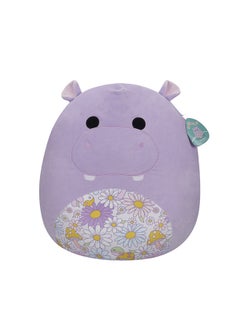 Squishmallows Large Plush 14 inch Hanna Purple Hippo with Floral Belly Officially Licensed Kellytoy Plush Toy Colorful Soft Gift for Kids Girls & Boys Washable Squishy Stuff Toy Multicolor All Age  - Image 1