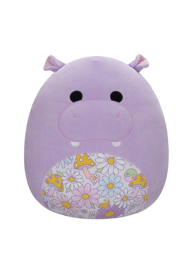 Squishmallows Large Plush 14 inch Hanna Purple Hippo with Floral Belly Officially Licensed Kellytoy Plush Toy Colorful Soft Gift for Kids Girls & Boys Washable Squishy Stuff Toy Multicolor All Age  - Image 5