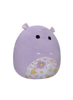 Squishmallows Large Plush 14 inch Hanna Purple Hippo with Floral Belly Officially Licensed Kellytoy Plush Toy Colorful Soft Gift for Kids Girls & Boys Washable Squishy Stuff Toy Multicolor All Age  - Image 4