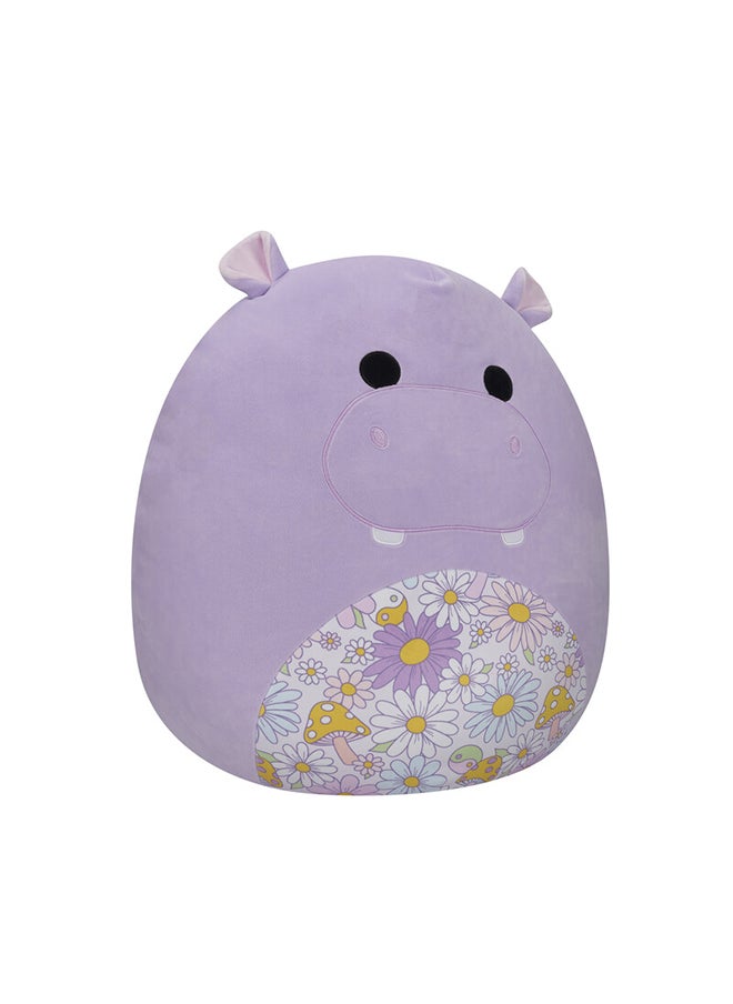 Squishmallows Large Plush 14 inch Hanna Purple Hippo with Floral Belly Officially Licensed Kellytoy Plush Toy Colorful Soft Gift for Kids Girls & Boys Washable Squishy Stuff Toy Multicolor All Age  - Image 4