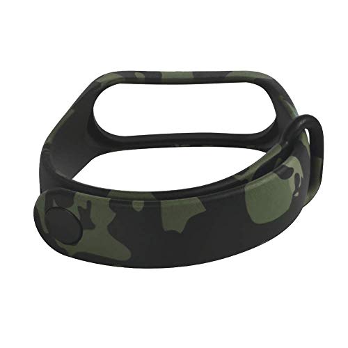 VEROX Replacement Strap Compatible with Mi band 3 Army & Mi band 4 Green Army Camouflage Replacement Military Strap Wrist Band Bracelet - Image 2