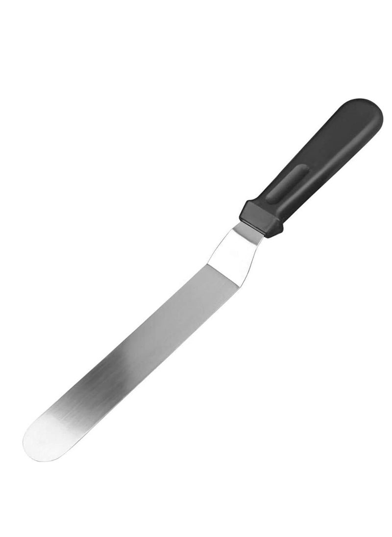 Generic Spatula knife for spreading cream and making sweets, made of stainless steel, with a black handle  - Image 5