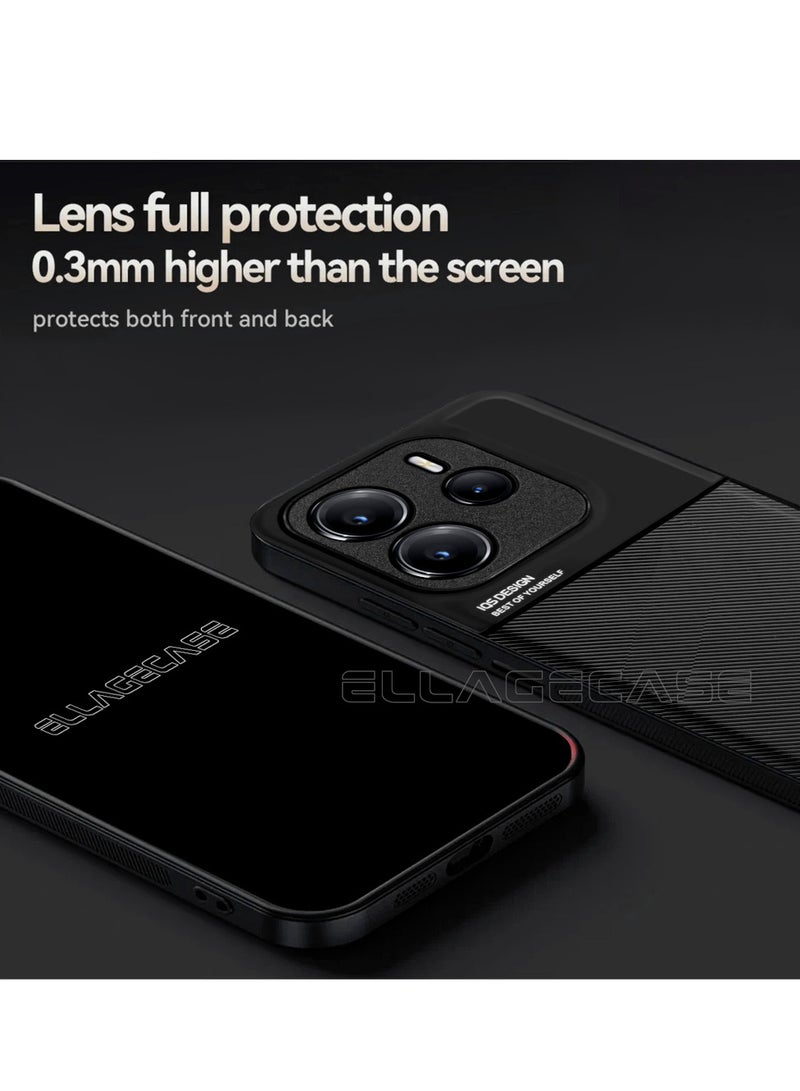 ELLAGECASE حافظة فاخرة رفيعة للغاية لهاتف Xiaomi Redmi Note 14 5G، لوحة معدنية مخفية، تصميم نحيف، سهل الحمل، وحماية معززة للكاميرا - Image 5