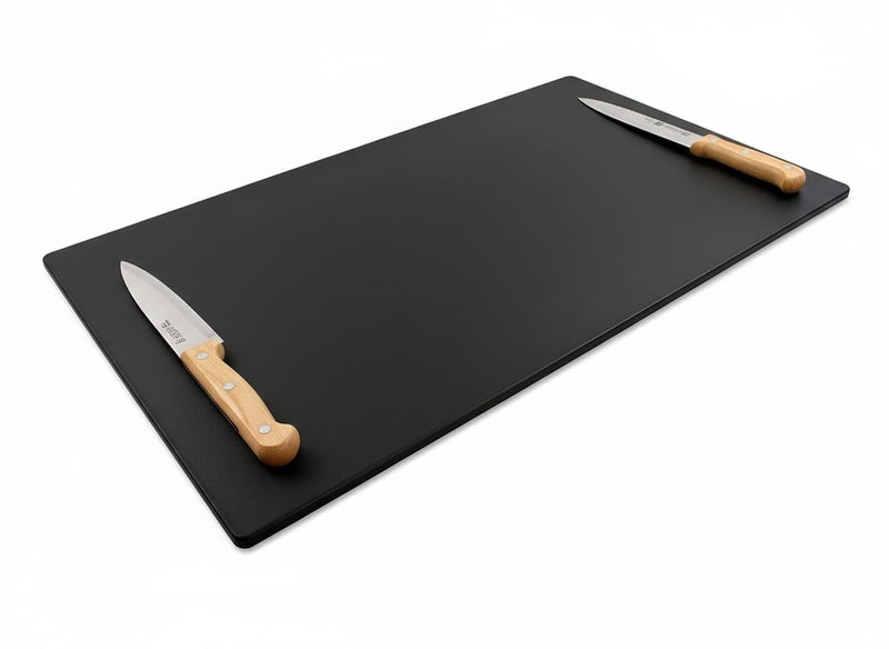 Thirteen Chefs 30x18 Extra Large Cutting Board for Fish, Meat, BBQ - 1/2 Inch Thick Black Plastic, Commercial Grade HDPP Poly with NSF Stamp, 10 pounds - Image 1
