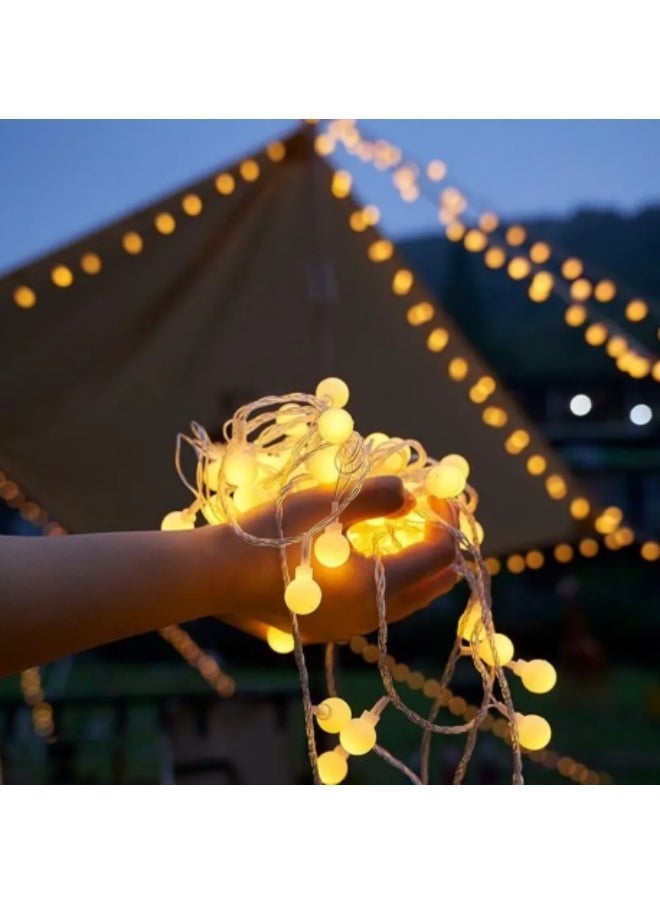 GGEROU Globe String Lights, 12M/39ft 100 LED Fairy Lights Solar Powered, 8 Modes Outdoor Indoor with Remote & Timer, Warm White  - Image 3