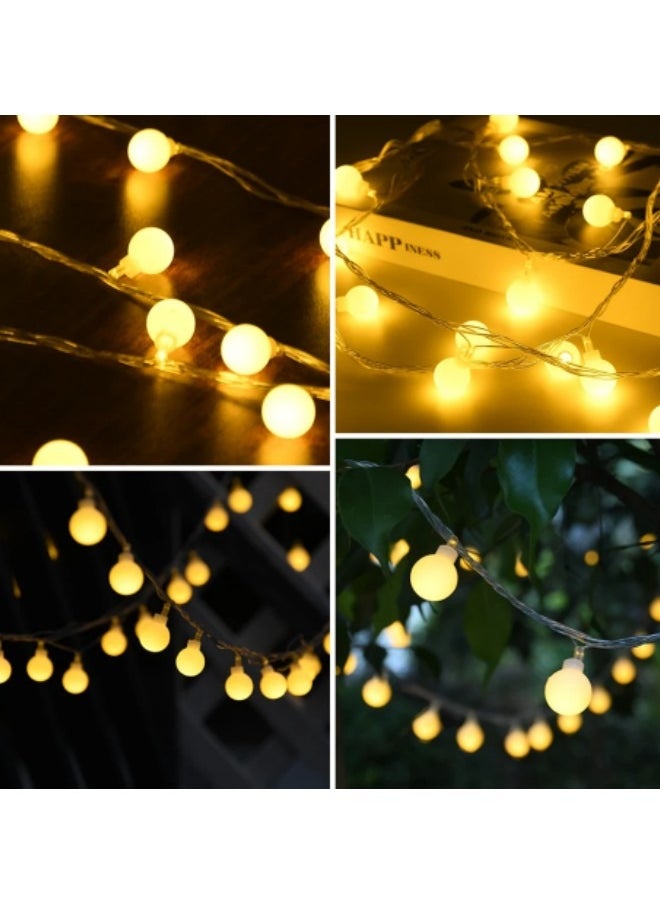 GGEROU Globe String Lights, 12M/39ft 100 LED Fairy Lights Solar Powered, 8 Modes Outdoor Indoor with Remote & Timer, Warm White  - Image 4