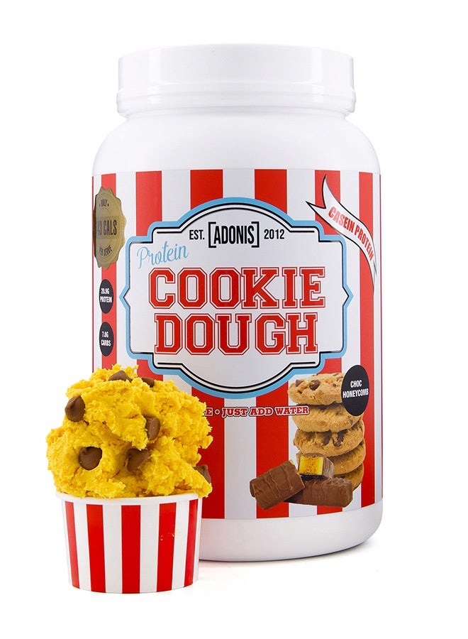 Adonis Protein Cookie Dough, Casein Protein, Choc Honeycomb Flavour 1kg