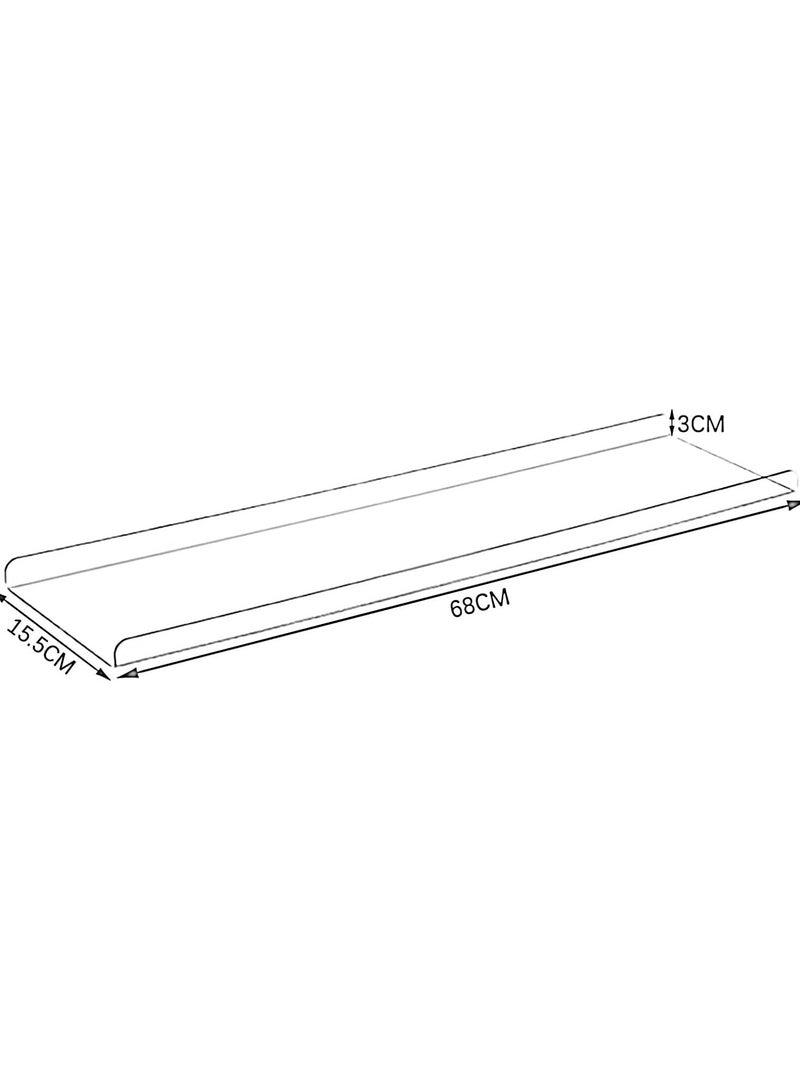 TPGP Acrylic Bathtub Caddy Tray - Rectangular Clear Acrylic Serving Tray, Modern Minimalist Organizer for Bedside, Bathroom, Cosmetics, Jewelry, Toiletries Storage Countertop - Image 2