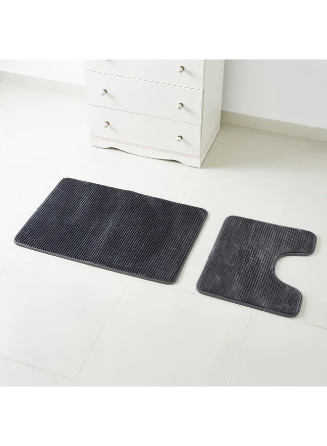 Home Box Luxot 2-Piece Memory Foam Bathmat Set 90  x 60 cm