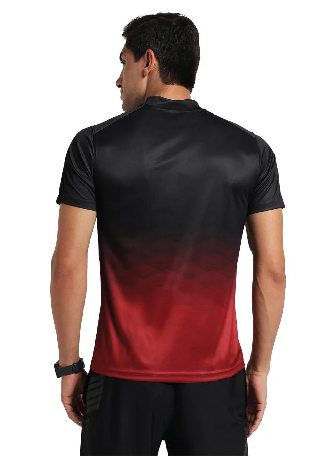 ZAECY Men's Mock-Neck Short-Sleeve T-shirt
