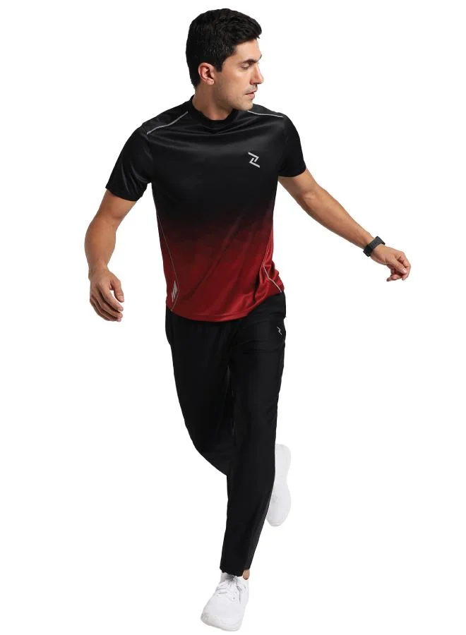 ZAECY Men's Mock-Neck Short-Sleeve T-shirt