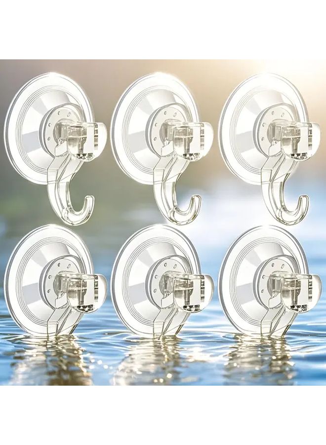 2pcs Small Strong Suction Cup Hooks Reusable For Shower Bathroom Tile Window - Image 2