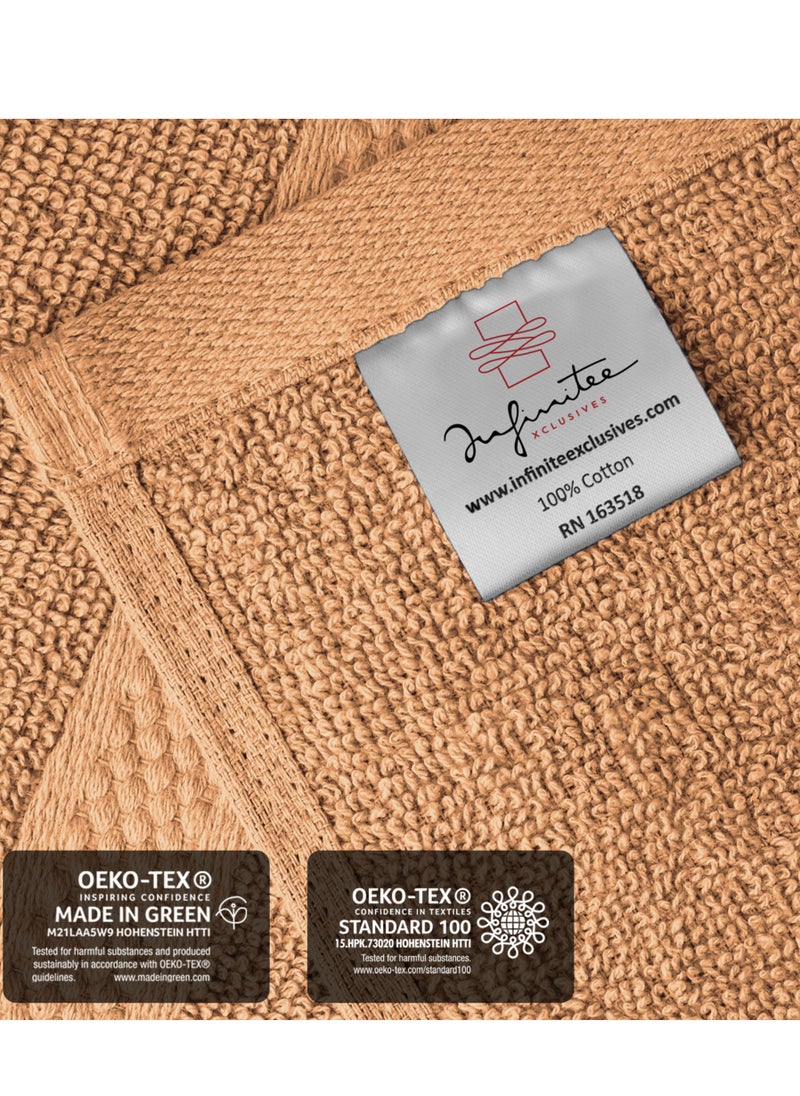 Infinitee Xclusives Premium Sand Hand Towels - Pack of 6, 40 x 70 cm Bathroom Hand Towel Set, Hotel & Spa Quality Hand Towels for Bathroom, Highly Absorbent and Super Soft Bathroom Towels by Infinitee Xclusives  - Image 5
