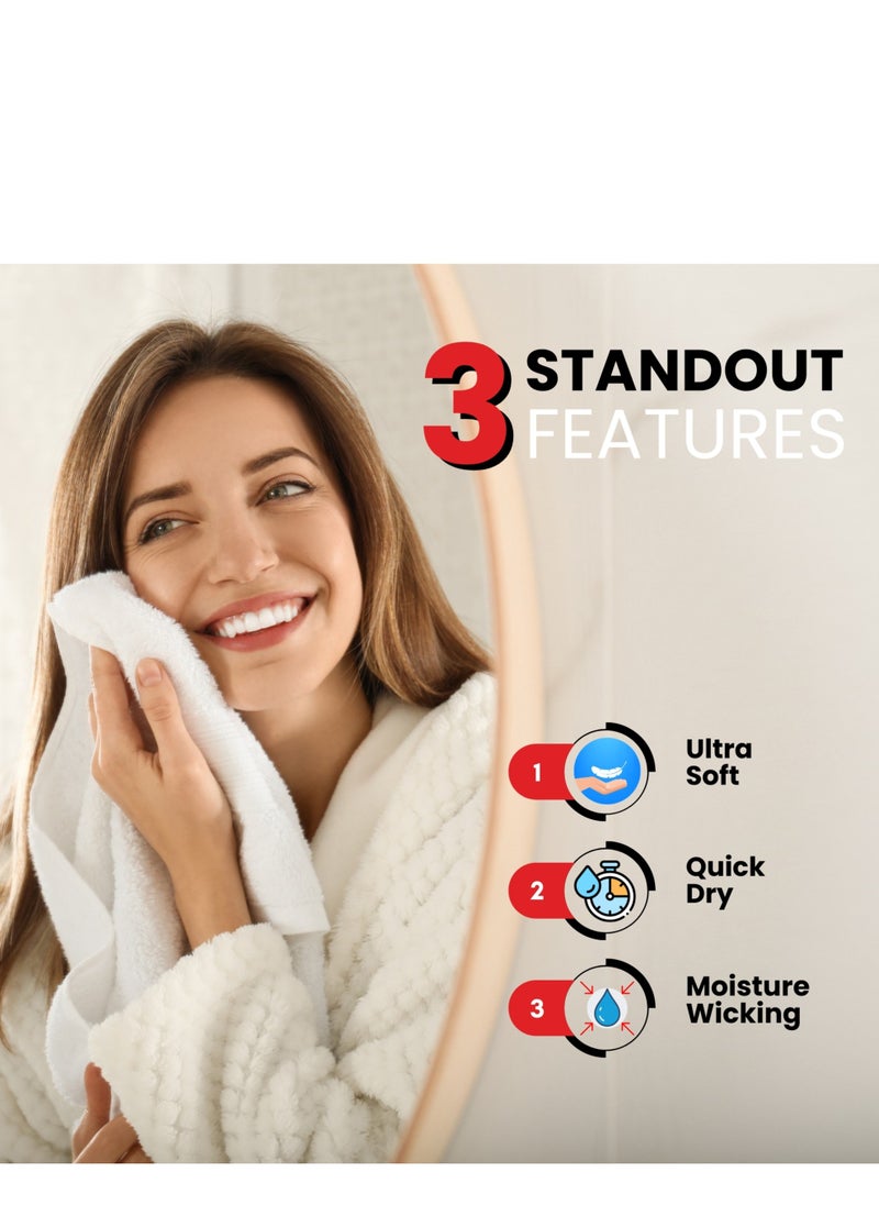 Infinitee Xclusives Premium Sand Hand Towels - Pack of 6, 40 x 70 cm Bathroom Hand Towel Set, Hotel & Spa Quality Hand Towels for Bathroom, Highly Absorbent and Super Soft Bathroom Towels by Infinitee Xclusives  - Image 4