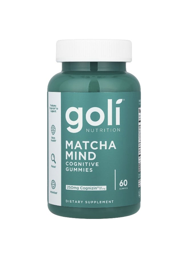 Goli Nutrition Goli Nutrition, Matcha Mind Cognitive Gummies, 60 Gummies  - Image 1
