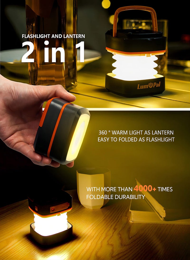 Portable Solar Camping Lantern, LED Collapsible Rechargeable USB Light, IP54 Waterproof Tent Lamp for Hiking, Garden, and Emergency Use, Ideal for Outdoor Activities and Power Outages - Image 2