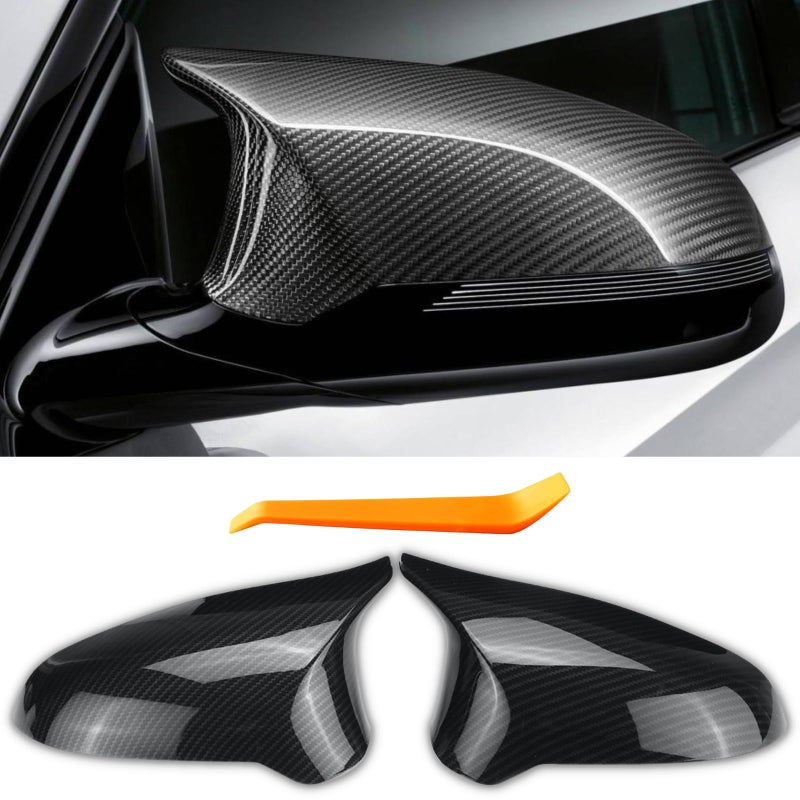 Qlhshop M Sport Side Carbon Fiber Mirror Cover Caps Replacement for 20142019 BMW M4F82 F83 M3F80 M2F87 Accessories Exterior Trim Body Parts Tuning 1Pair LeftRight
