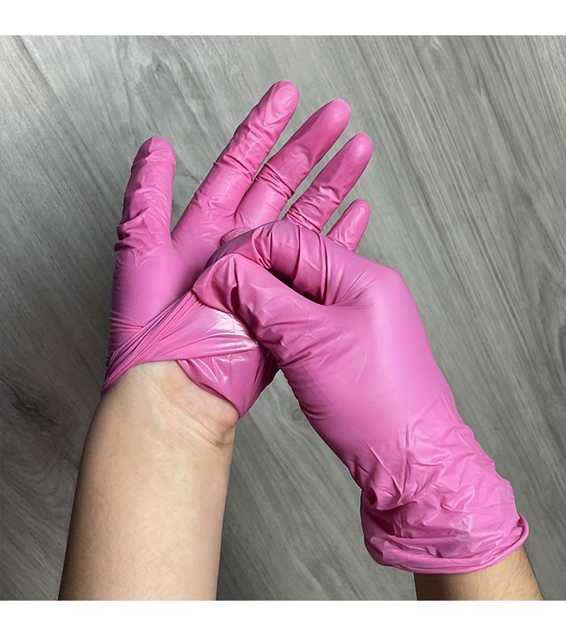 Pink Cleaning Gloves Size L Ideal For Household Home Use - Image 5