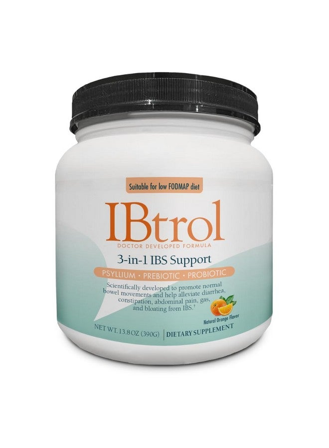 Medtrition IBtrol® 3-in-1 IBS Gut Health Supplement with Psyllium, Prebiotic and Probiotics, Manages IBS Symptoms, Gas, Bloating, Diarrhea, Constipation, Abdominal Pain 60 Servings (Natural Orange Flavor) - Image 1