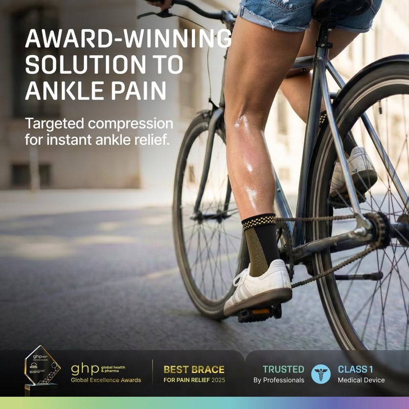 Modvel Foot & Ankle Brace Socks for Sprained Ankle Compression Sleeve - Plantar Fasciitis Relief Brace, Foot Support for pain Women & Men - Tendonitis & Arthritis Feet Sleeve, Stabilizing Ankles Wrap - Image 2